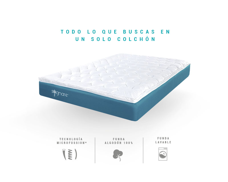 Foto 5 pulgar | Colchón Sognare Zero King Size Memory Foam Firmeza Firme Hipoalergénico y Lavable