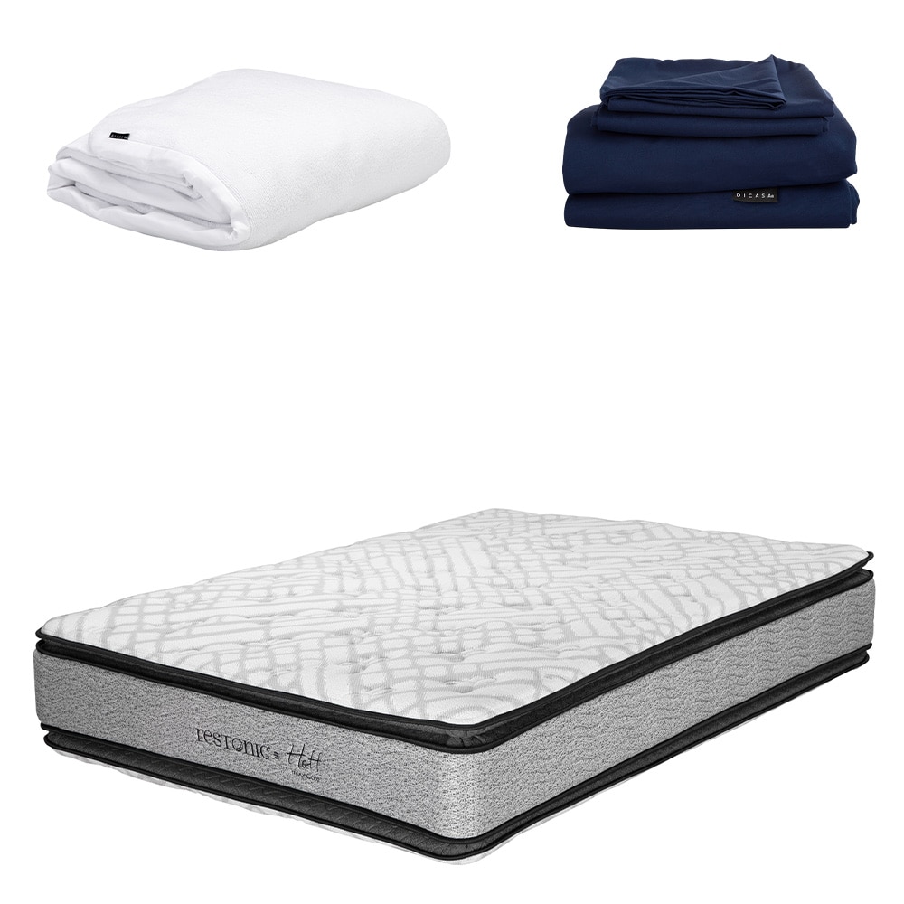 Colchón Restonic Hoff King Size + Protector Cloud + Sábanas Softy $8,199