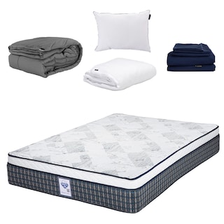 Foto 1 | Colchón Spring Air Cardona King Size + Almohada One+ Protector Cloud+ Sábanas Softy+ Edredón Homy