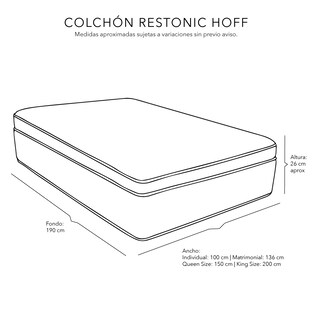 Foto 6 | Colchón Restonic Hoff King Size + Sábanas Softy