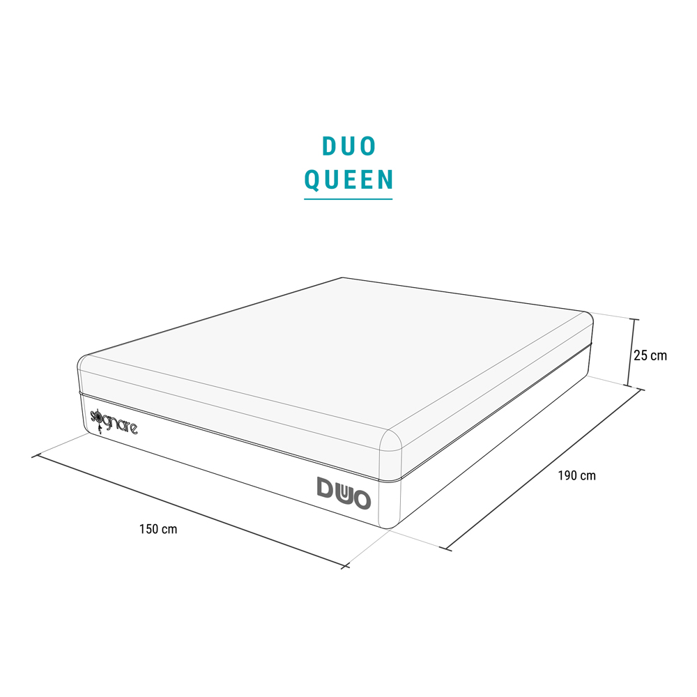 Foto 7 pulgar | Colchón Sognare Duo Queen Size de Memory Foam