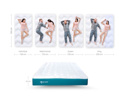 Foto 5 | Colchón Sognare Zero Individual Memory Foam Firmeza Firme Hipoalergénico y Lavable