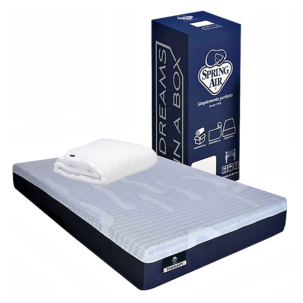 Colchón Spring Air Therapy King Size + Protector Cloud