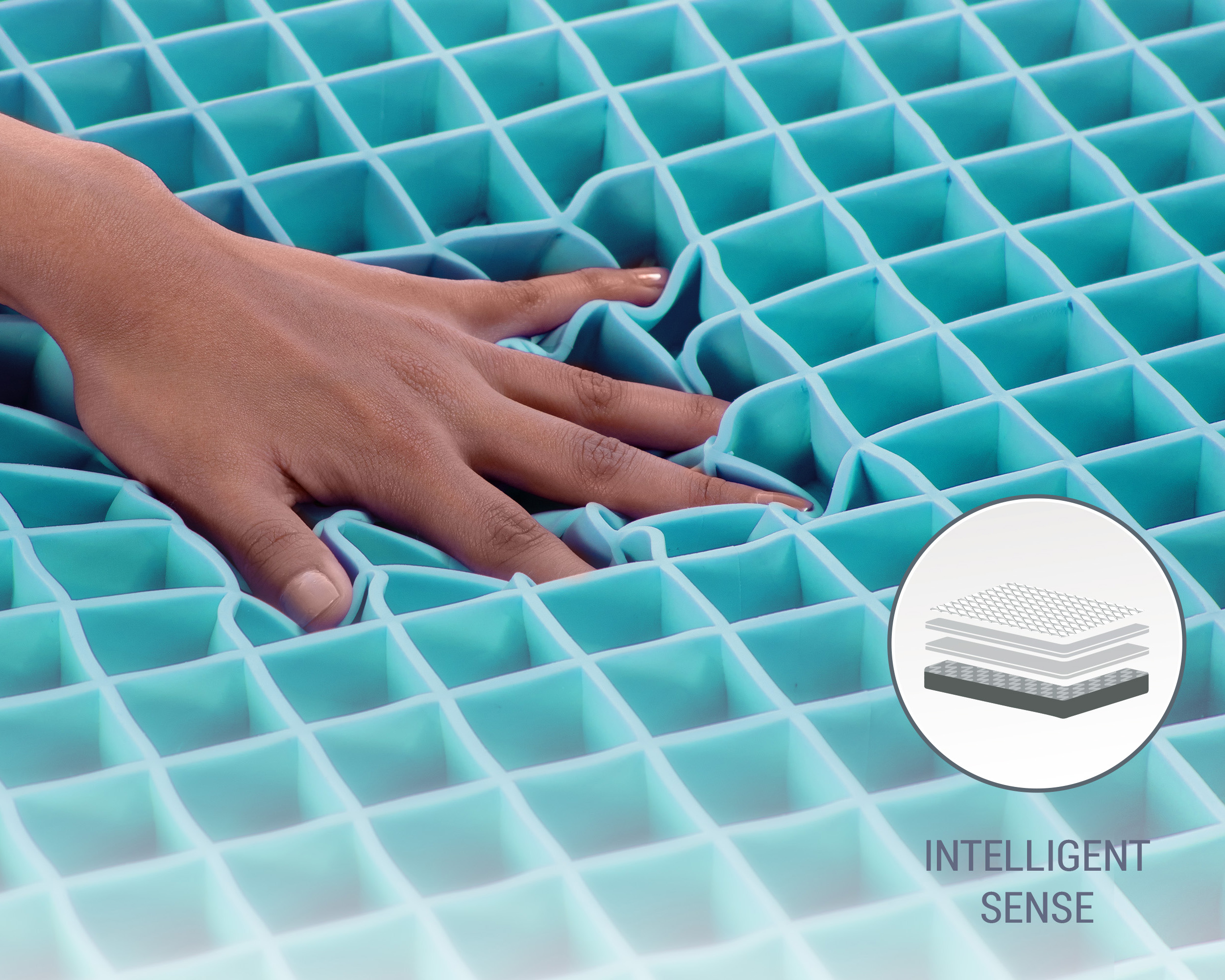 Foto 5 | Sognare Sense Colchón Matrimonial Híbrido de Memory Foam y Gel Densidad Semi Firme Fresco con Funda Removible Lavable.