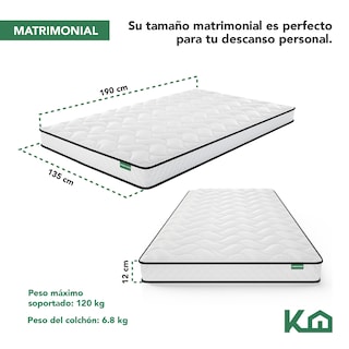 Foto 5 | Colchón Matrimonial en Caja KingsHouse Memory Foam