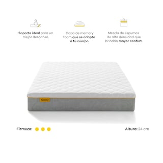 Foto 4 | Colchón Queen Nooz Espumas Memory Foam High Support