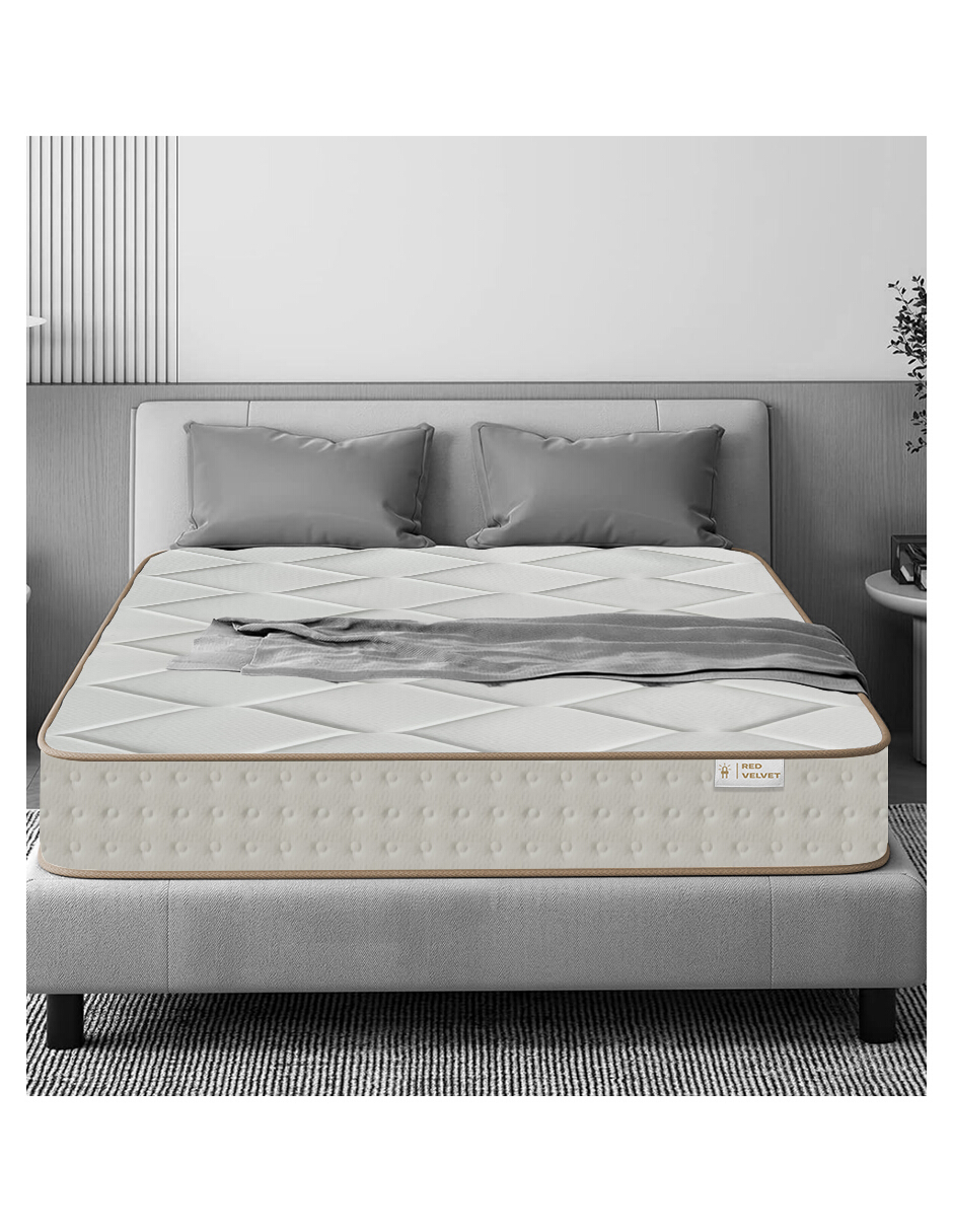 Foto 6 | Red Velvet Colchón King Size Ortopédico - Resortes De Acero Templado Y Memory Foam Para Máxima Durabilidad, C