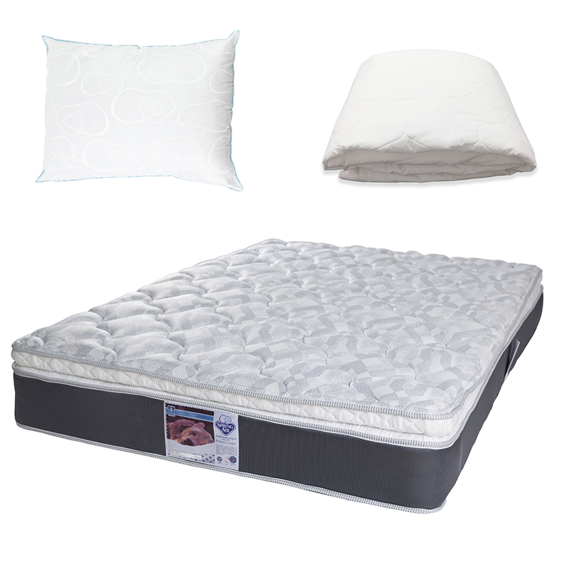 Foto 1 | Colchón Dicasa Marte + Almohada One + Protector Cloud King Size