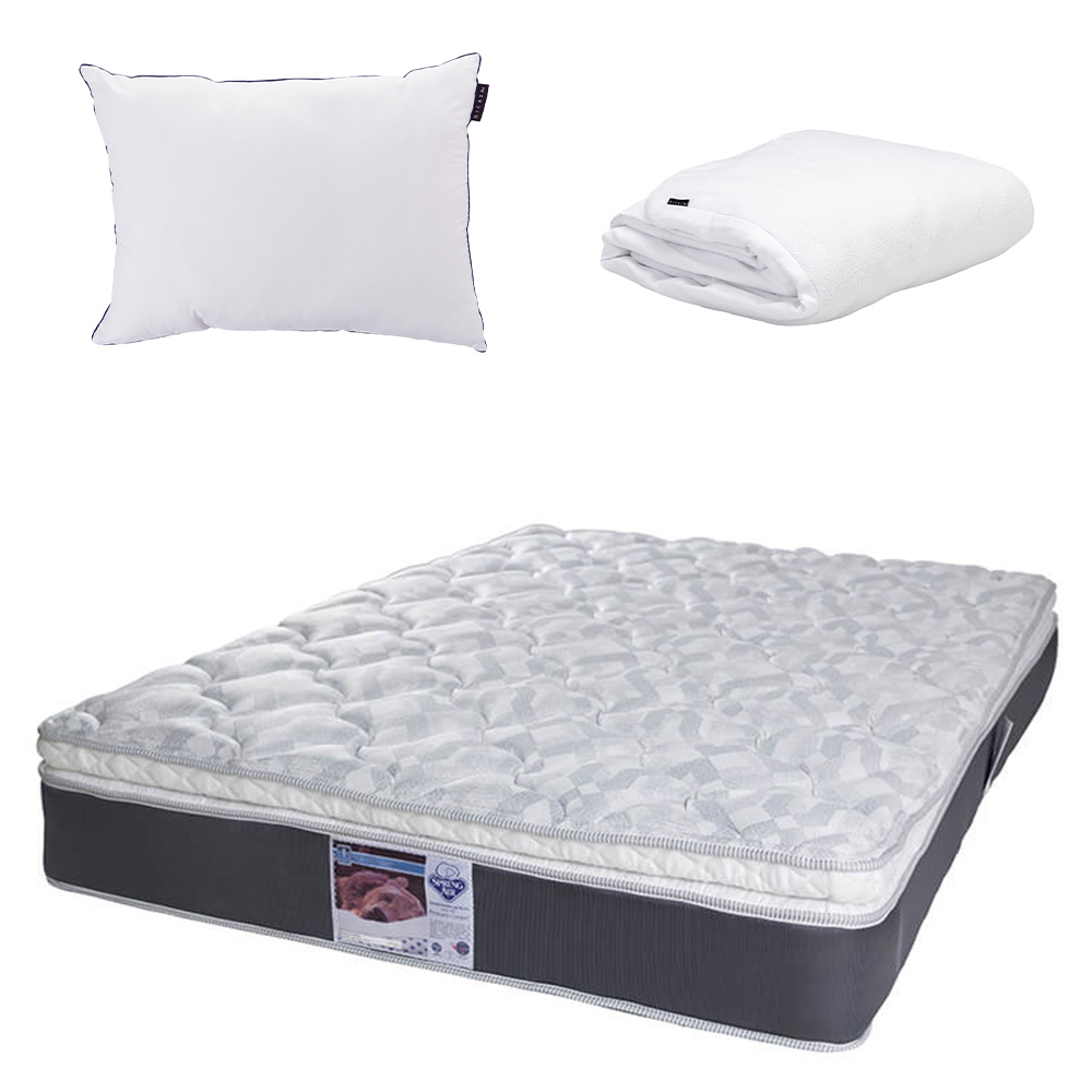 Foto 1 | Colchón Dicasa Marte + Almohada One + Protector Cloud Queen Size