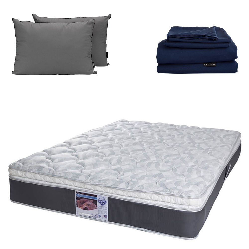 Colchón Dicasa Marte + Almohada 2pack + Sabanas Softy Queen Size