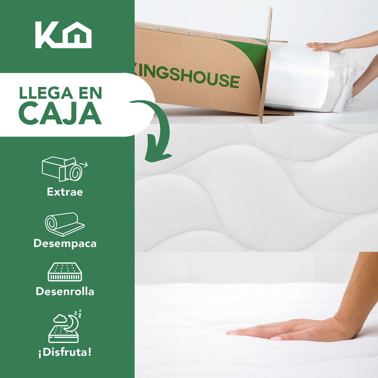 Foto 8 pulgar | Colchón Individual en Caja KingsHouse Memory Foam