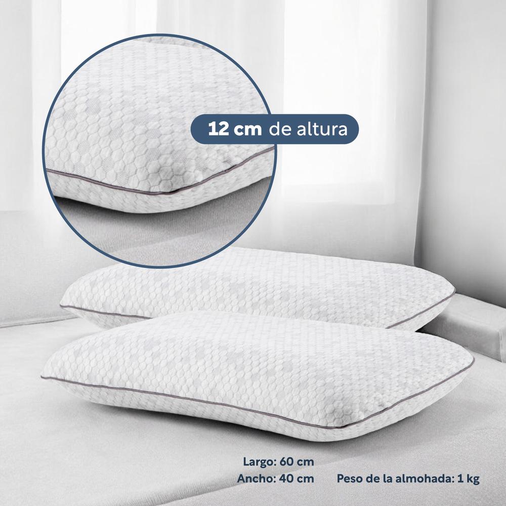 Foto 6 pulgar | Set 3pzas Colchón Individual Memory Foam + Almohadas Carbón