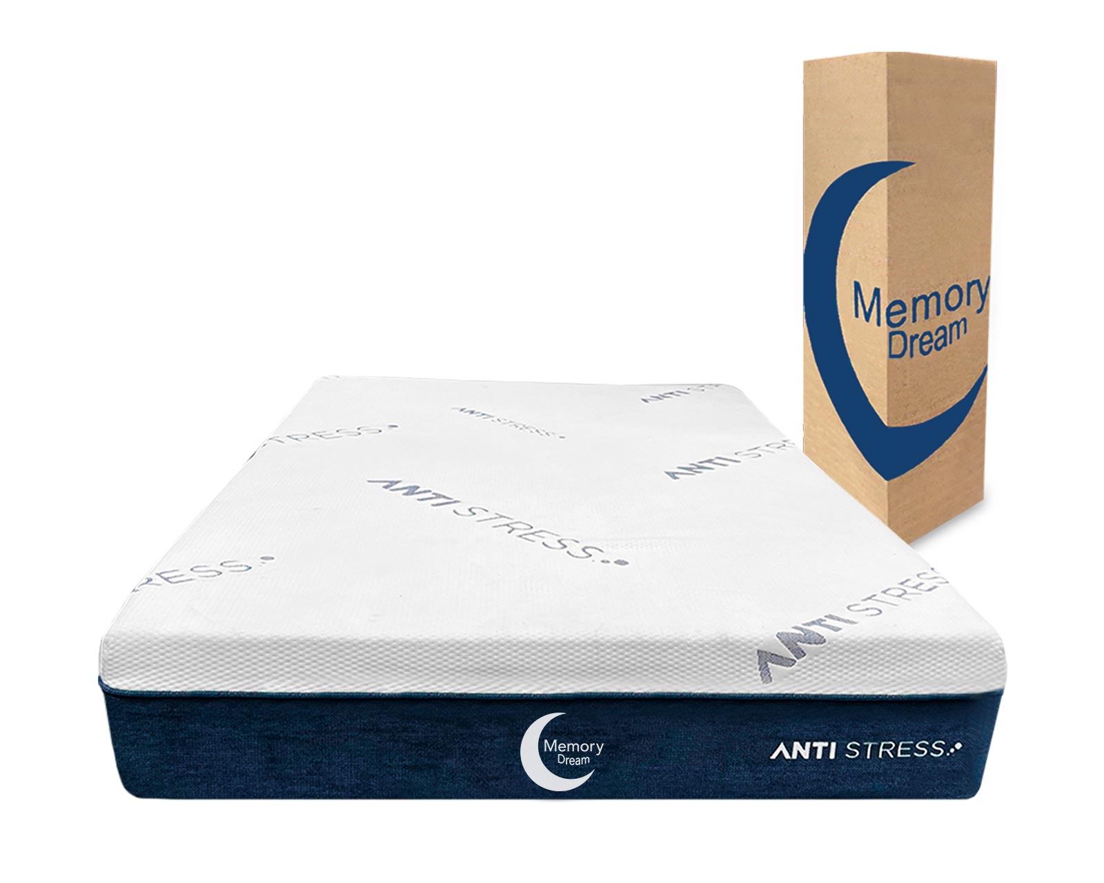 Colchón King Memory Foam Anti-estres Con Espuma De Alta Densidad, Descanso Correcto Y Cómodo