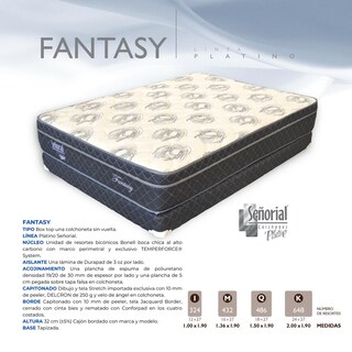 Foto 3 | Colchón Fantasy Beige Platino Señorial