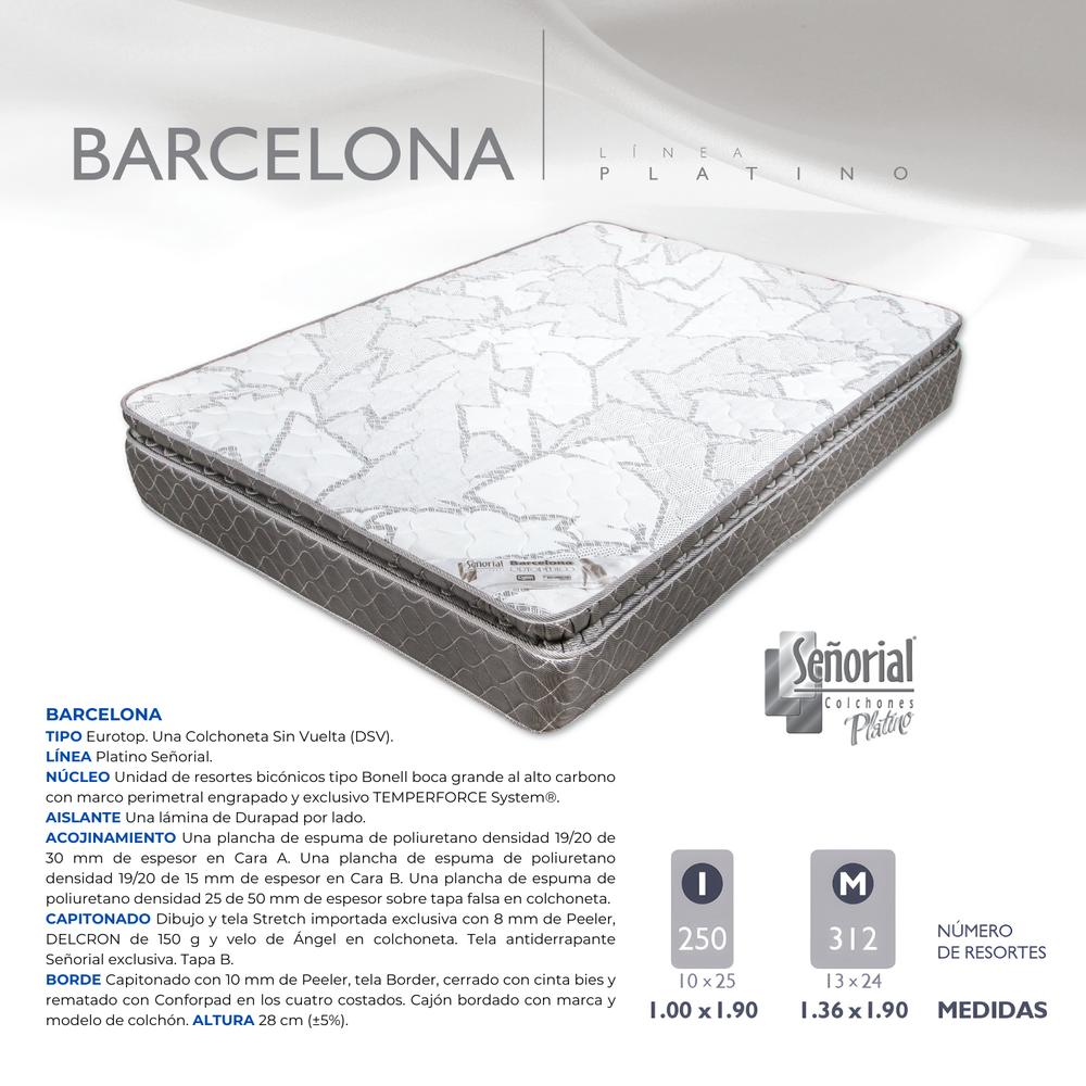 Foto 2 | Colchón Barcelona Blanco Platino Señorial