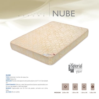 Foto 3 | Colchón Nube Beige Espuma