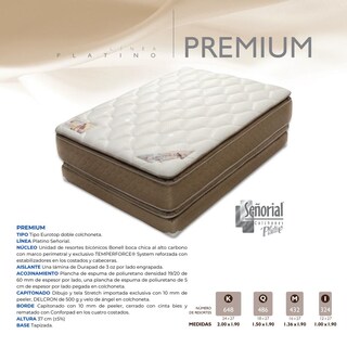 Foto 3 | Colchón Premium Beige Platino Señorial
