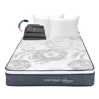 Foto 1 | Colchon Restonic Ghana + Almohada Royal Twin + Sabanas Royal King Size