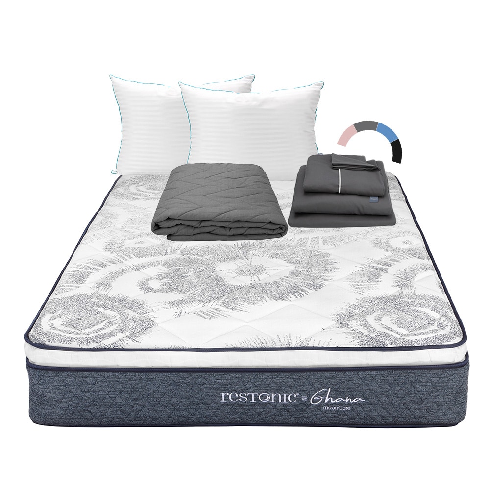 Colchón Restronic Ghana + Almohada Royal Twin + Protector Lux + Sábanas Royal Individual $4,849