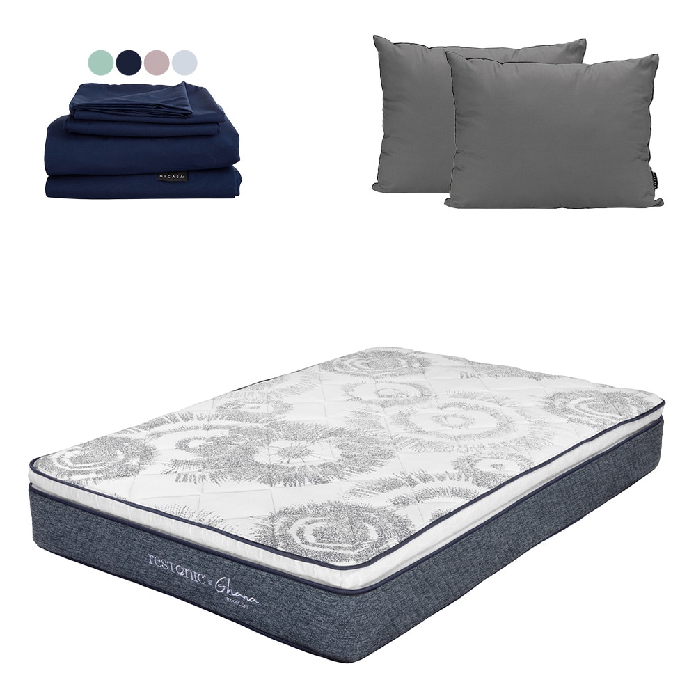 Colchon Restonic Ghana + Almohada 2pack + Sabanas Softy Individual $4,499