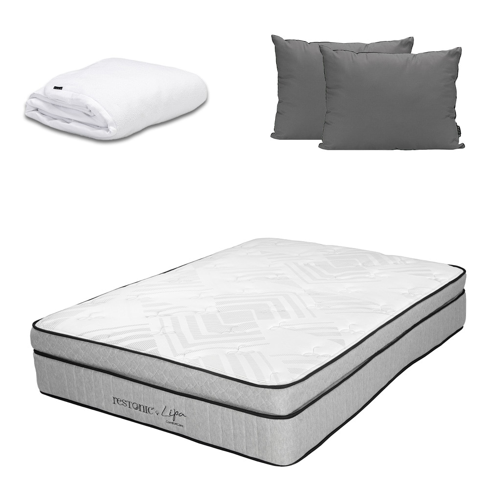 Colchon Restonic Lipa + Almohada 2pack + Protector Cloud King Size $8,749