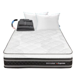 Foto 1 | Colchon Restonic Ergosum + Almohada Royal Twin + Sabanas Royal Queen Size