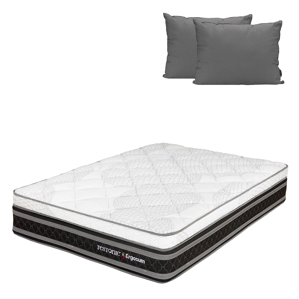 Colchon Restonic Ergosum + Almohada 2pack King Size $7,549