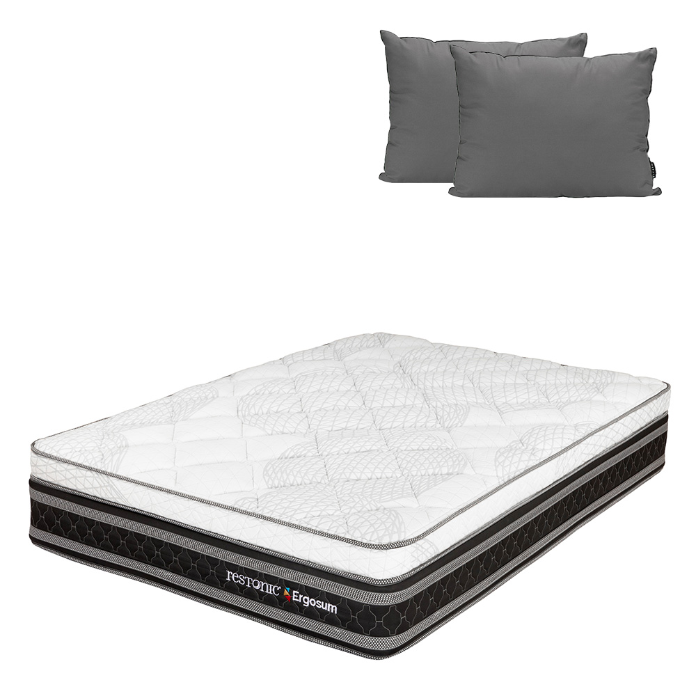 Foto 1 | Colchon Restonic Ergosum + Almohada 2pack King Size