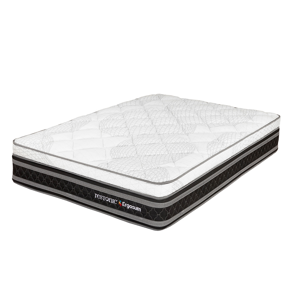 Foto 3 | Colchon Restonic Ergosum + Protector Lux + Sabanas Royal Queen Size