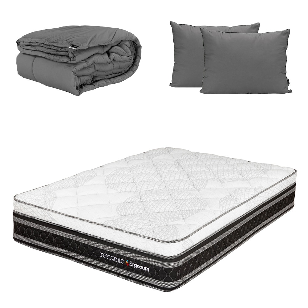 Colchon Restonic Ergosum + Almohada 2pack + Edredon Homy Individual $5,199