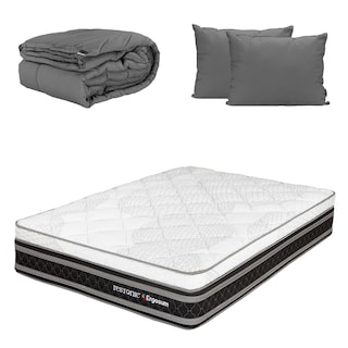 Foto 1 | Colchon Restonic Ergosum + Almohada 2pack + Edredon Homy Queen Size