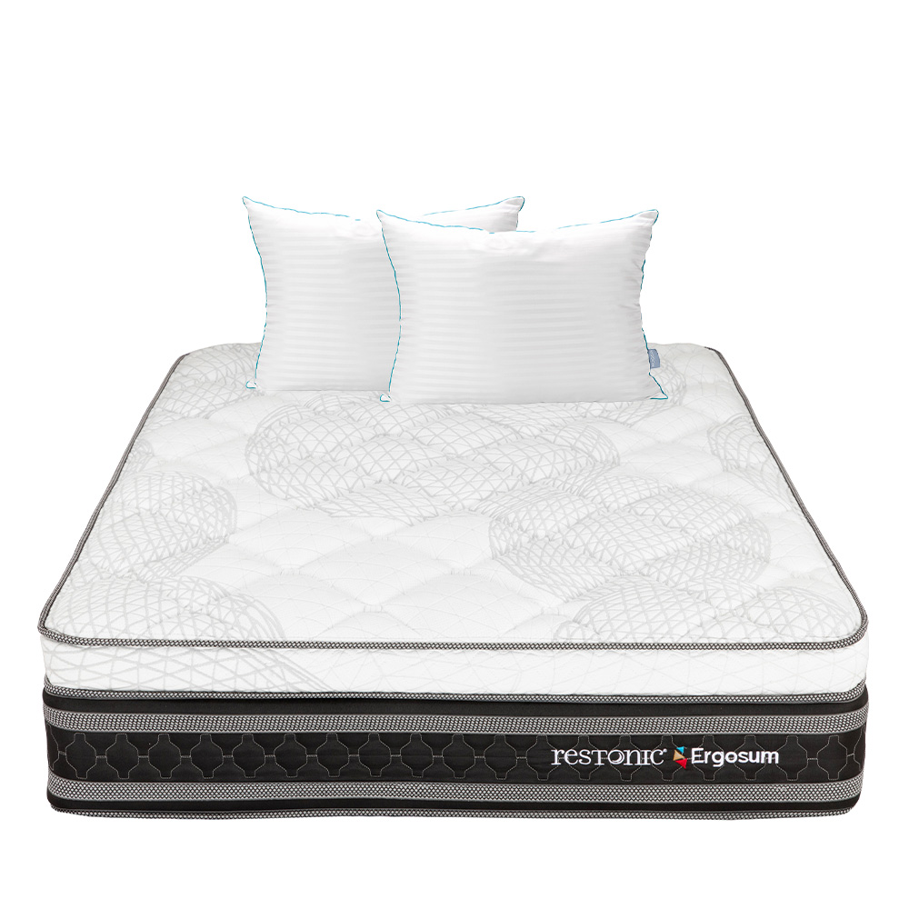 Foto 1 | Colchon Restonic Ergosum + Almohada Royal Twin Matrimonial