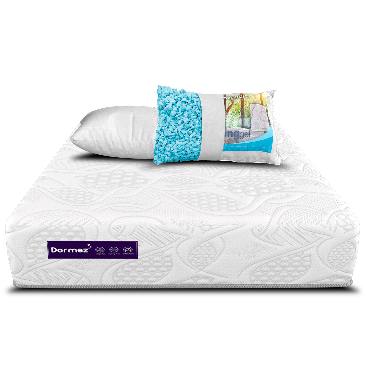 Colchón Matrimonial Dormez Confort Memory + 2 Almohadas Memory Foam Serta