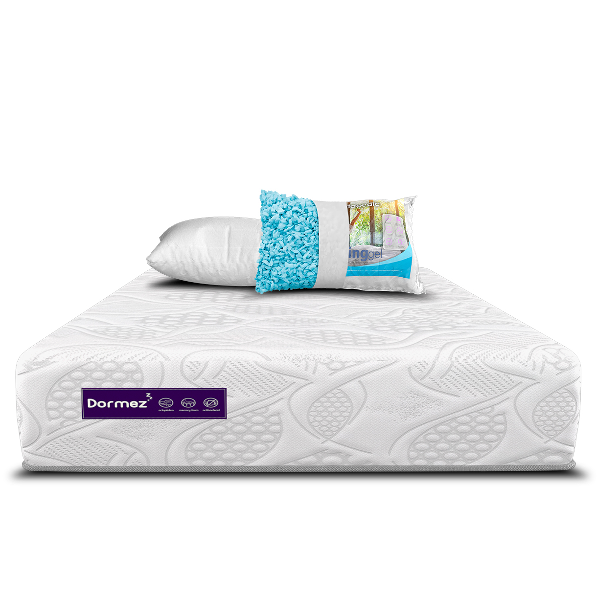 Colchón Queen Size Dormez Confort Memory + 2 Almohadas Memory Foam Serta