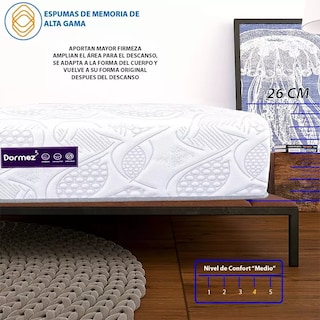 Foto 3 | Colchón King Size Dormez Confort Memory + 2 Almohadas Memory Foam Serta