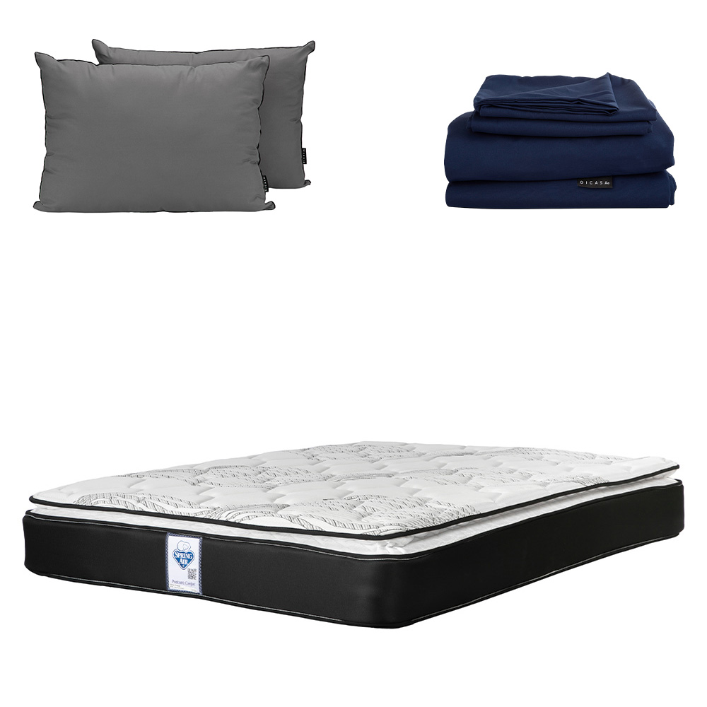 Colchón Premier Spring Air King Size + Almohada 2pack + Sábanas Softy