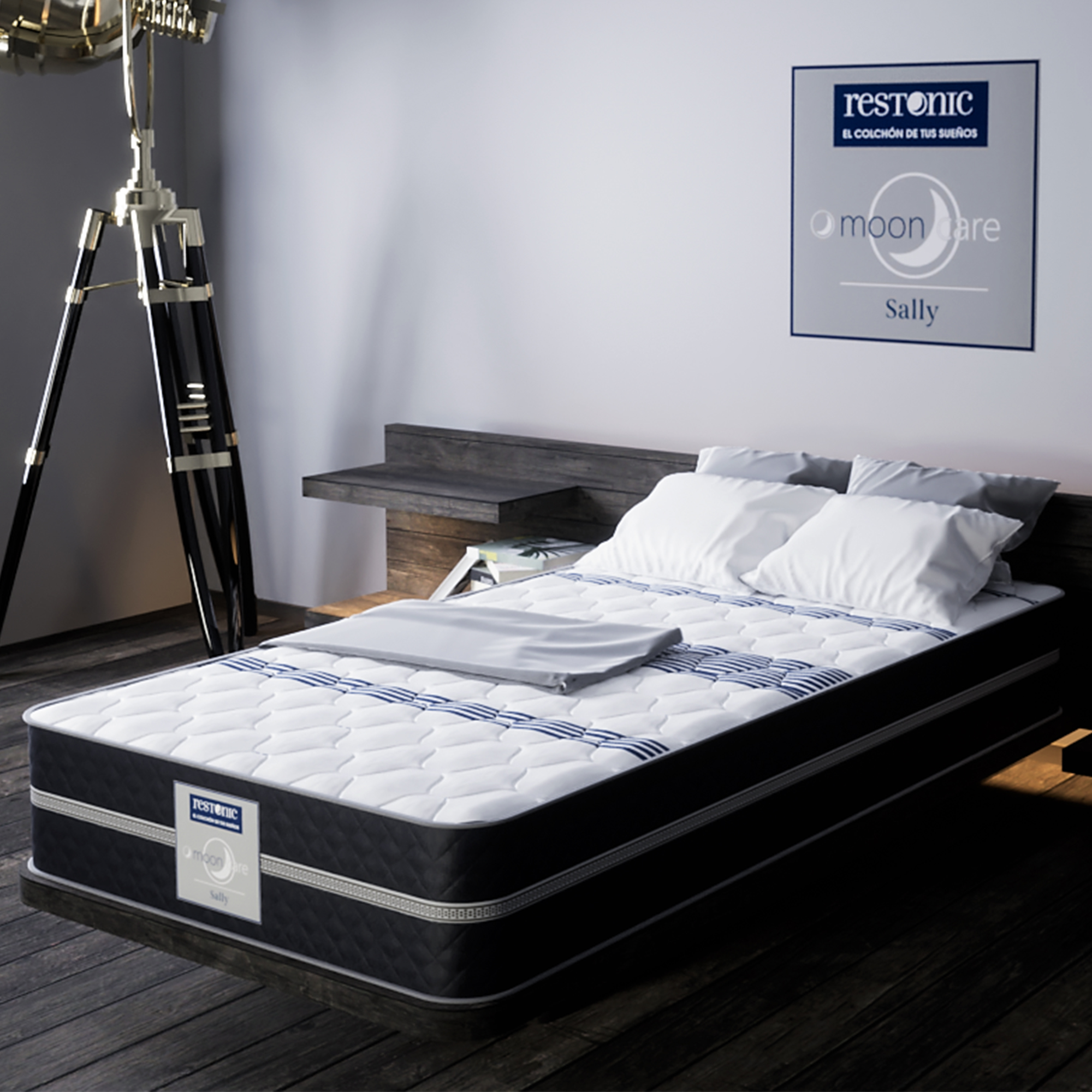 Colchon Restonic Sally Mooncare Matrimonial Semi Firme