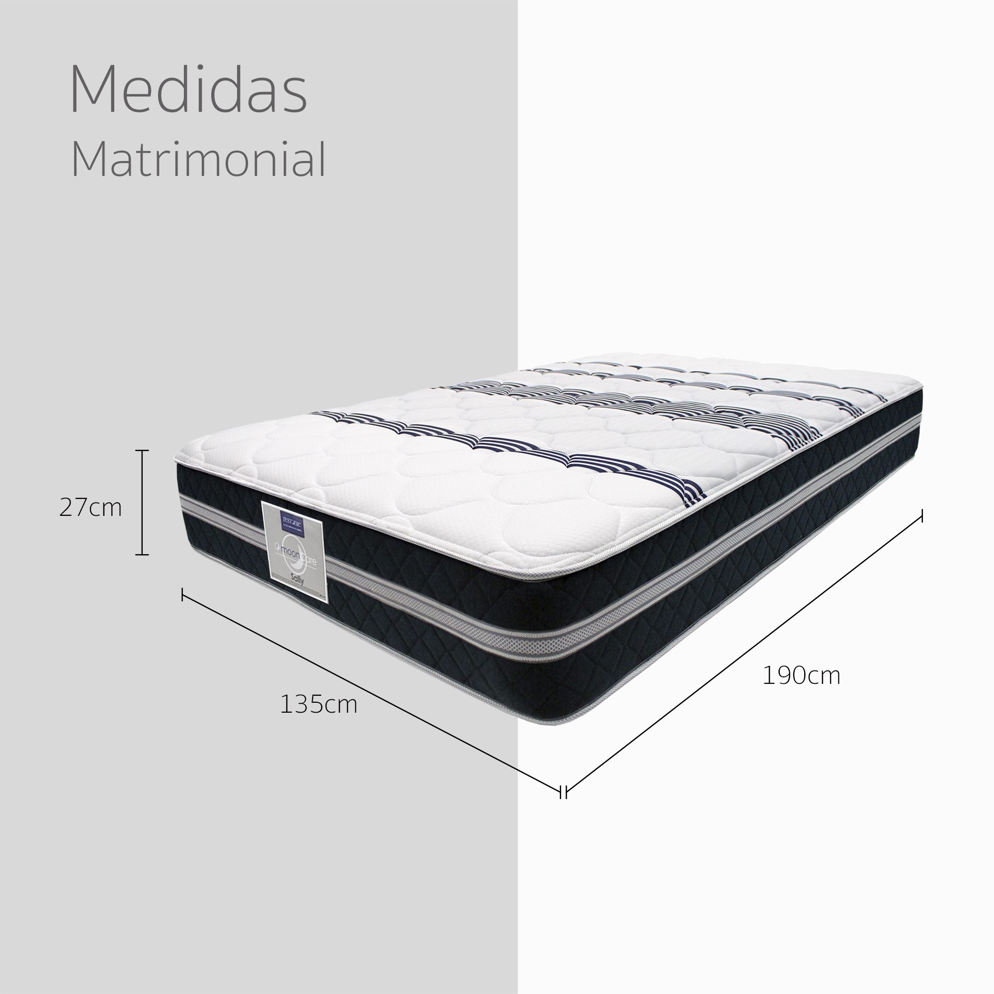 Foto 3 pulgar | Colchon Restonic Sally Mooncare Matrimonial Semi Firme