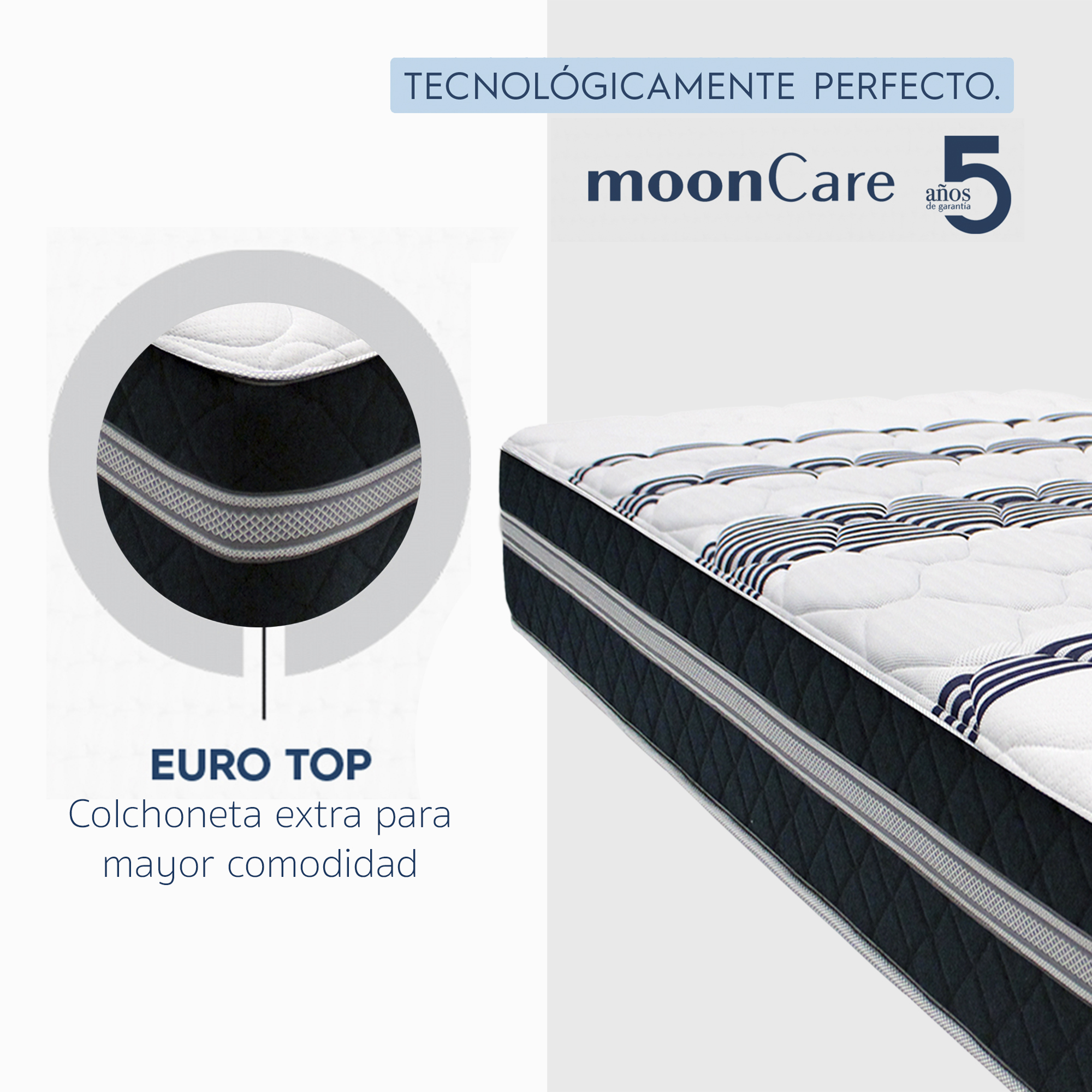 Foto 7 pulgar | Colchon Restonic Sally Mooncare Matrimonial Semi Firme