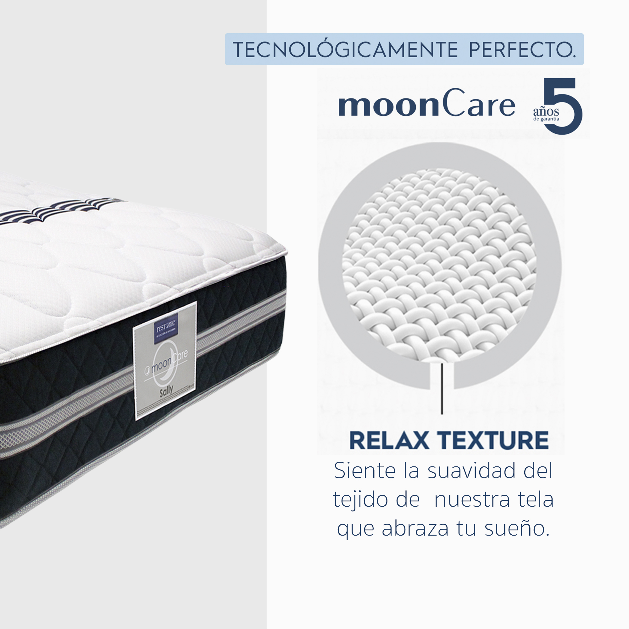 Foto 5 pulgar | Colchon Restonic Sally Mooncare Queen Size Semi Firme