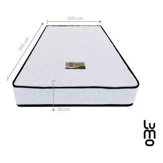 Foto 3 | Colchon Individual Premium Memory Foam+resortes Ortopedico