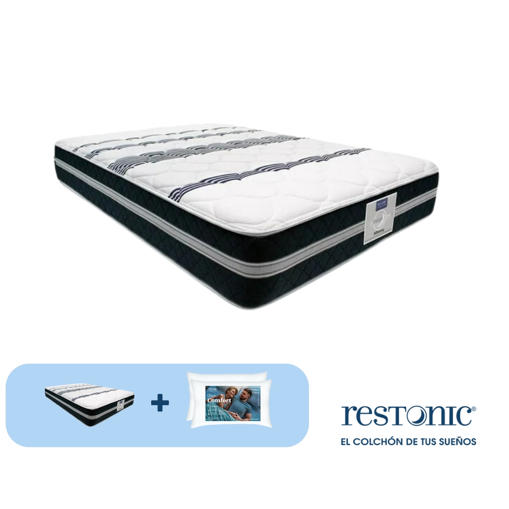 Foto 5 | Colchón Queen Size+ 2 Almohadas Restonic Comfort