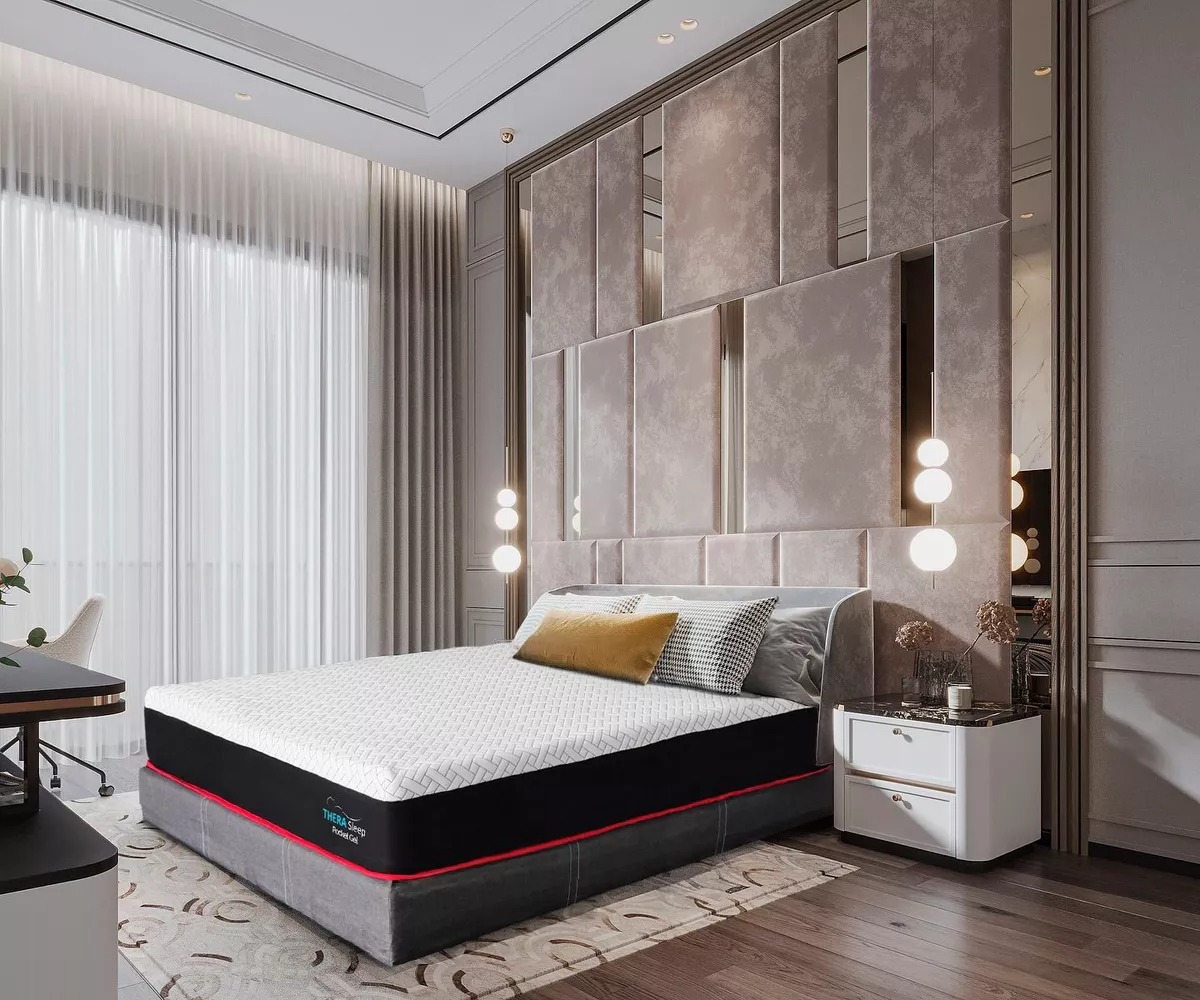 Foto 5 | Colchón King Size, Thera Sleep Pocket Gel, Resortes Independientes, Refuerzo Perimetral Y Espuma Hd De 200x190 Cm