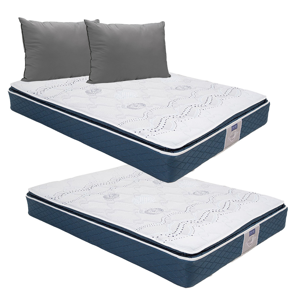 2 Colchones Restonic Trust Matrimonial + Almohada 2 Pack