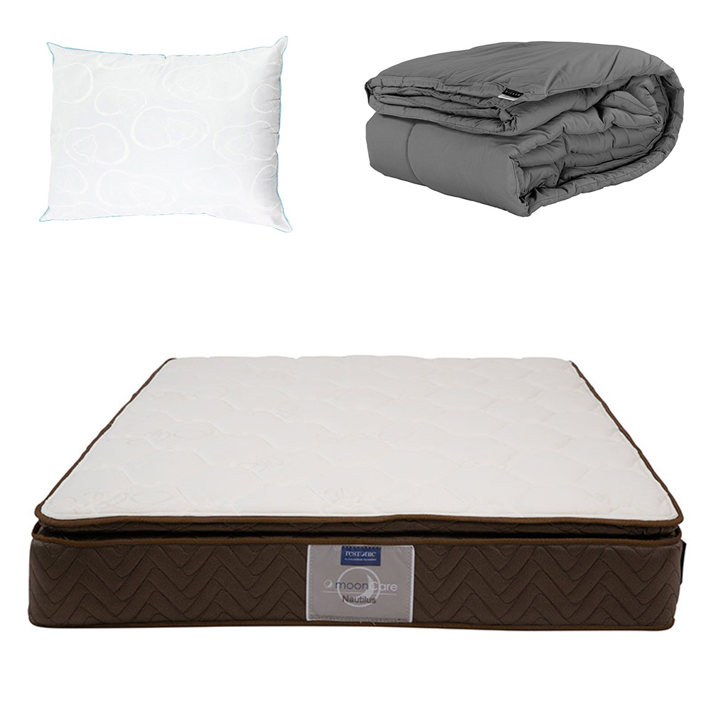 Foto 1 | Colchón Restonic Nautilus Individual + Almohada Oso + Edredón Homy