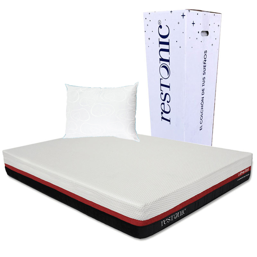 Colchón Restonic Roll Individual + Almohada Oso