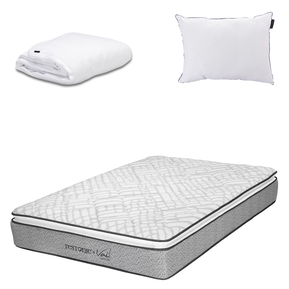 Foto 1 | Colchón Restonic Vail Queen Size + Almohada One + Protector Cloud