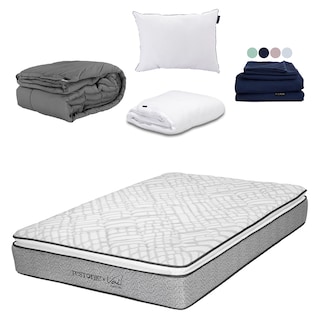 Foto 1 | Colchón Restonic Vail Queen Size + Almohada One + Protector Cloud + Sábanas Softy + Edredón Homy
