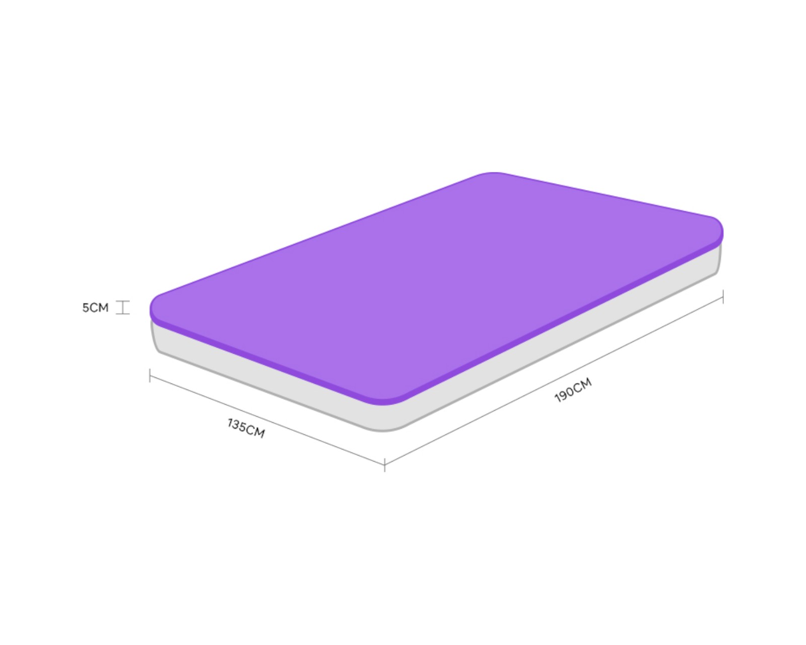 Foto 6 pulgar | Colchoneta Cloud Matrimonial De Memory Foam