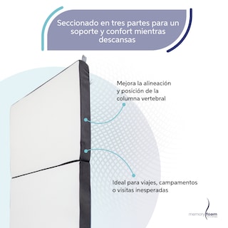 Foto 4 | Pack Colchón Plegable Triple Adulto (gorrones) Individual + Almohada Comfy
